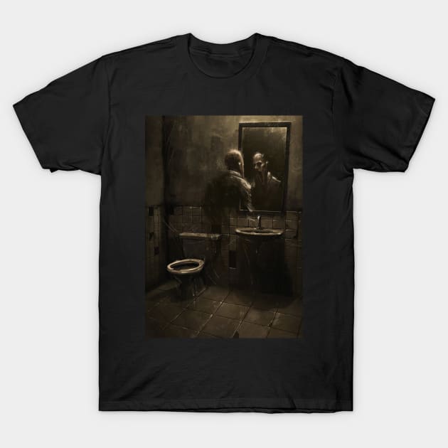 The bathroom T-Shirt by Danny Ingrassia Art